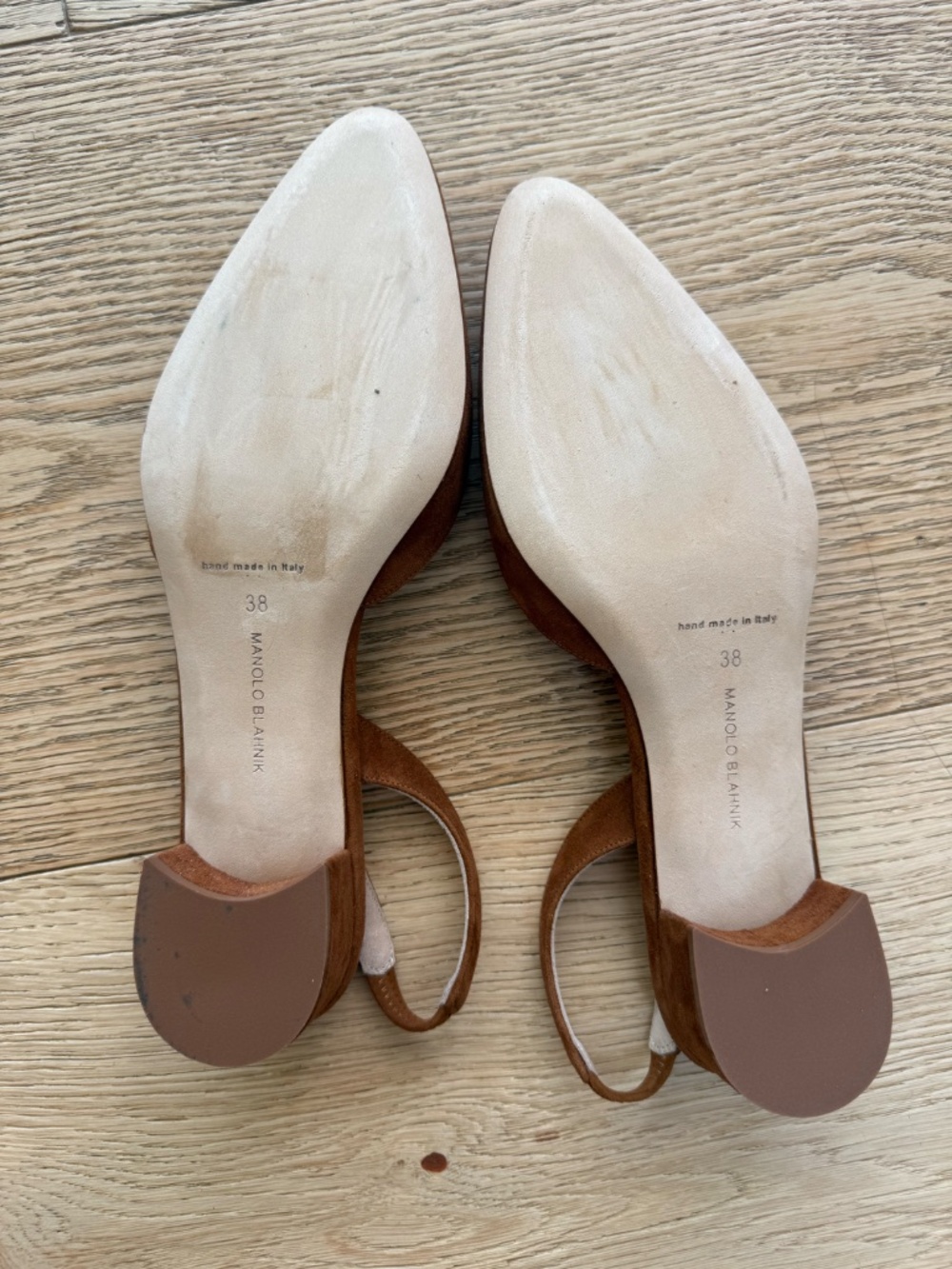 Manolo Blahnik Aspro Block Heel Slingback Suede Pump - Picture 7 of 7